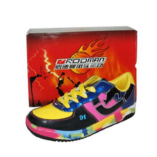 NBA Mens Premium And Durable Dennis Rodman Lace-up Casual Athletic Sports Shoes / Sneakers (Size: 9)