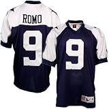 Reebok NFL Equipment Dallas Cowboys #9 Tony Romo Navy Blue Authentic Throwback Football Jersey