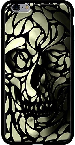 The Kase Collection Case for Apple iPhone 6 Plus/6s Plus, Matte Black silicone coated Skull 4 by Ali Gulec Black Unique size