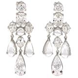 Sterling Silver Chandelier Cubic Zirconia Earrings by Charles Winston