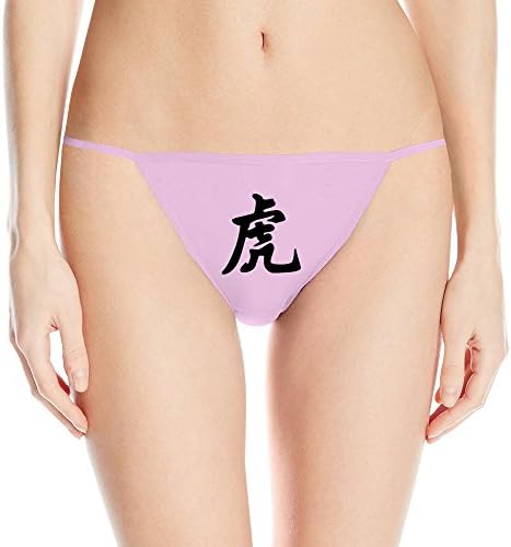 Woman Tiger Japan Tattoo Sexy Thong Underwear Pink Small