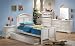 4pc Full Size Bedroom Set with Shutter Design in White Finish
