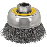 DEWALT DW4910 3" x 5/8"-11 Knotted Cup Brush/Carbon Steel .014"