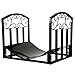 Pure Garden 50-126 Log Storage Rack-Metal Firewood Holder, Black