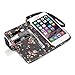 iPhone 6S Case, Terrapin [Floral Interior] Premium PU Leather Wallet Case with Card Slots, Cash Compartment and Detachable Wrist Strap for iPhone 6 / 6S (Black with Floral Interior)