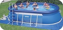 Hot Sale Intex 24' x 12' x 48" Oval Ellipse Easy Frame Set Pool Set Complete