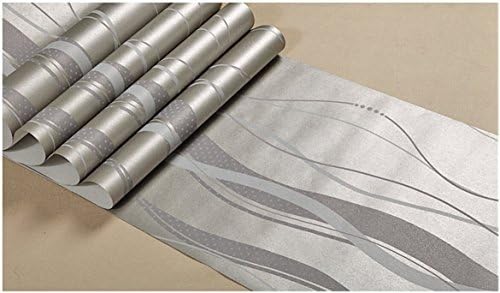 Kaidishi 3D Striped Wave Lines Embossed Wallpaper Nonwoven Rolls 32.8 Ft Textured Luxury