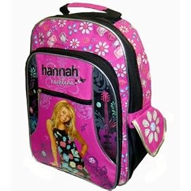 Hannah Montana Backpack - Disney's Officially Licensed Hot Pink & Black Back Pack School Bag (Miley Cyrus); Great Gift Idea For Girls (Kids & Childrens School Backpack Book Bag)