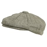 Wool Blend Newsboy Cap-Brown W16S56E