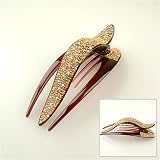 Grassett Golden Amber - Cubitas Avignon Collection (Made in France, Swarovski Crystals, Hair comb)