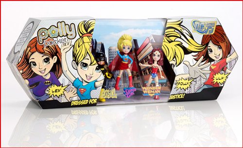  Mattel DC Universe Polly Pocket SDCC 2010 San Diego Comic Con Exclusive 3Pack Dressed For Justice Polly, Lea Lila