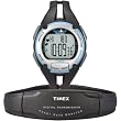 Timex Ironman Road Trainer Heart Rate Monitor Watch, Black/Silver/Blue, Mid Size