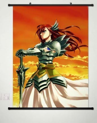 Cute Art Home Decor Anime Fairy Tail Cosplay Wall Scroll Poster Erza Scarlet 23.6 X 31.5 Inches-108 by CoSmile