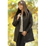 Women's Cassie Leather Coat with Fox Fur Trim
