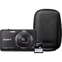 Sony DSCWX9/BBDL 16.2 MP CMOS Sensor with 5 x Optical Zoom Digital Camera Bundle Black