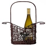 Boston Warehouse Hamptons Wicker Double Wine Caddy by Boston Warehouse