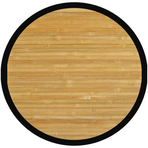Anji Mountain Bamboo Chairmat & Rug Co. 7-Foot Round Bamboo Rug, Contemporary Natural
