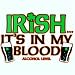 Women's Sweatshirt : Irish Its In My Blood - Alcohol Level - Funny St Patricks Day Beer