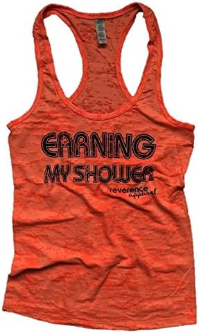 Earning My Sower Womens Graphic Racerback Burnout Tank