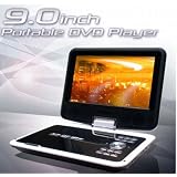 9インチ地上デジタル放送対応フルセグチューナー搭載アンチショツク機能付ポータブルDVDプレーヤー車載ヘッドレスト取り付けケース付属