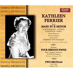 Mass in B Minor / Four Serious Songs / Fairy Queen