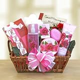 Romantic Roses Spa Gift Basket Valentine Gift Idea for Her Birthday Gift Idea