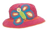 San Diego Hat Hot Pink Butterfly Brim, Pink, 3-6 years
