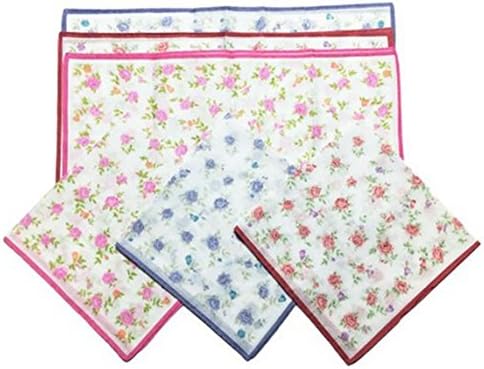 Sunshine Tour Women Colorful Floral Handkerchiefs Wedding Party Fabric Hankies Hankies Gift Set