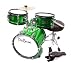 De Rosa DRM312-GR Children's 3 Piece 12 Inch Drum Set with Chair, Green