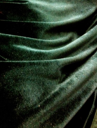 BTY 60" w Stretch Velvet Hunter Green Soft Plush Crush Resistant Fabric