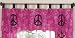 Groovy Pink Peace Sign Window Valance by JoJo Designs
