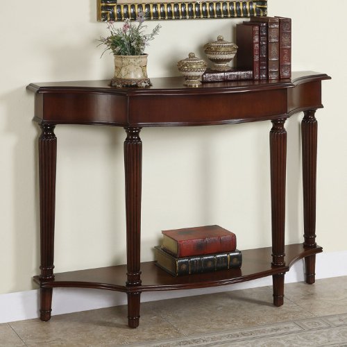 Powell Masterpiece Console Table with 4 Reeded Legs with Lower Shelf