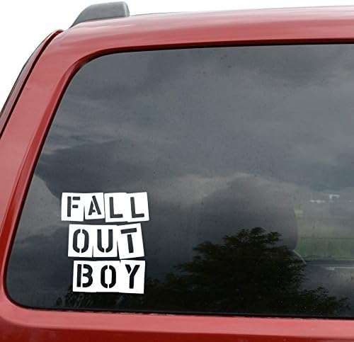 Fall Out Boy Rock Band Car Window Vinyl Decal Sticker- 6" Tall Black Color