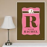 Pink Baby Elephant – 18″ x 24″ Baby Room Décor Poster – Personalized Baby Shower Gift