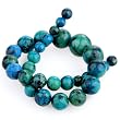 10-20mm Kugel Chrysokoll Perlen Bead Strang Schmuckteil