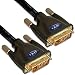 15m Dvi To Dvi Black Braided Cable Lead 24k Gold plated