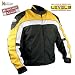 Xelement Men's Black and Yellow Waterproof Tri-Tex Fabric Motorcycle Jacket with Level-3 Advanced Armor