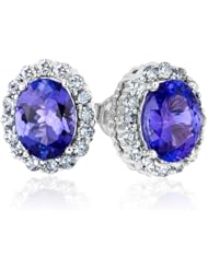 Tanzanite and Diamond Earrings 1/2ctw