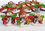 Package of 12- Holiday Resin Snowman Belly Photo Frames