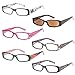 GAMMA RAY READERS 6 Pairs Ladies' Readers includes Sunglass Reader Quality Spring Hinge Reading Glasses for Women +1.00