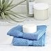 Amazon Brand – Pinzon Heavyweight Luxury Cotton Washcloths - Set of 2, 12 x 12 Inch, Marine