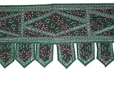 Designer Forest Green Embroidered House Window Treatment Topper Valance 36 51SvnicDIpL. SL160 Designer Forest Green Embroidered House Window Treatment Topper Valance 36