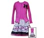Rare Editions Girls 7-16 PINK BLACK WHITE SEQUINED FLORAL DROP-WAIST Cardigan/Jacket Dress Set