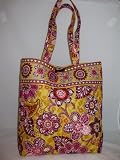 Vera Bradley Tote Bag in Bali Gold