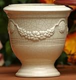 Nouvelle Crepe Myrtle Candle in Creme Crackle Provincial Urn 21oz.