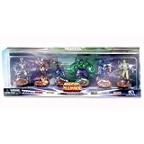 Marvel Miniature Alliance 6 Piece Figure Set with Metallic Paint - Spider - Man, Hulk, Iron Man, Wolverine, Venom, and Captain America