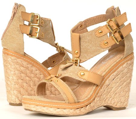 Womens Beige Wedges Platforms Dress Shoes Sandals