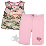  : Supergirl Pink Camo Capri Pajamas for Girls