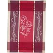 Provence Poppy Motif Kitchen Jacquard Tea towel with woven design French import