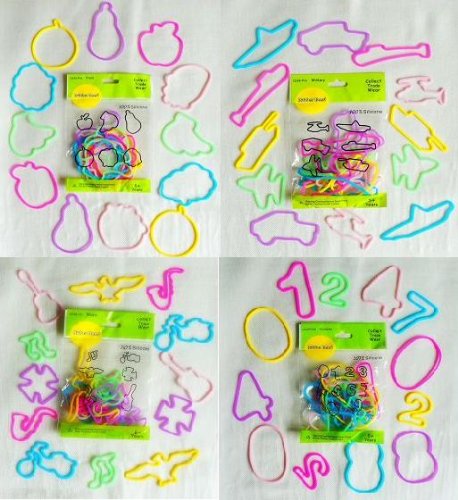 96 cts silly shaped bandz - fuit, military, music & number